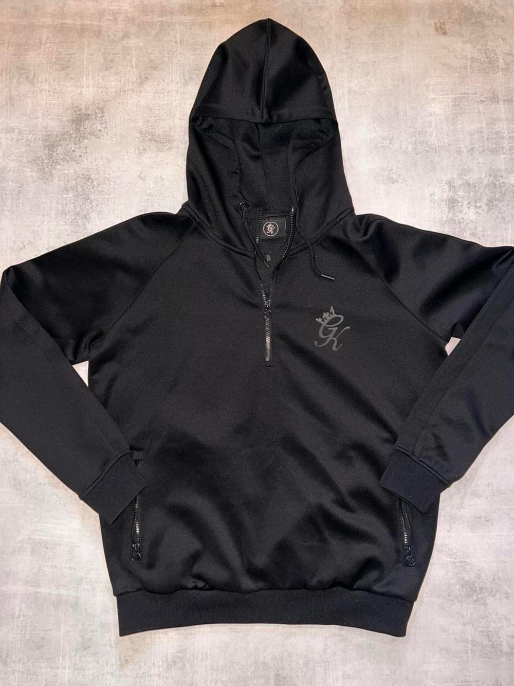 New With Tags Gym King Black 3/4th zip up hoodie